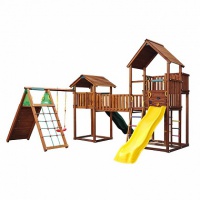 детский городок jungle gym jungle grand palace-2 jungle palace + cottage + climb + playhouse + bridg